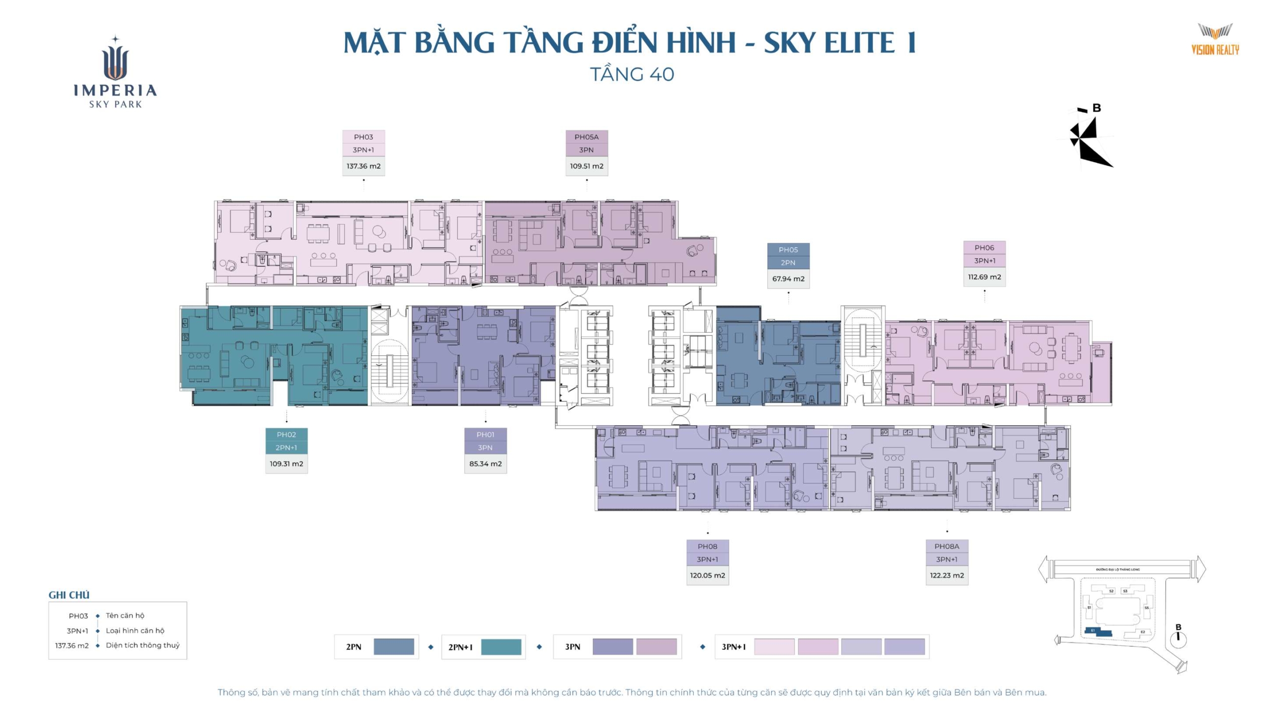 Tầng 40 toà Sky Elite 1 E1 Imperia Sky Park Nam An Khánh