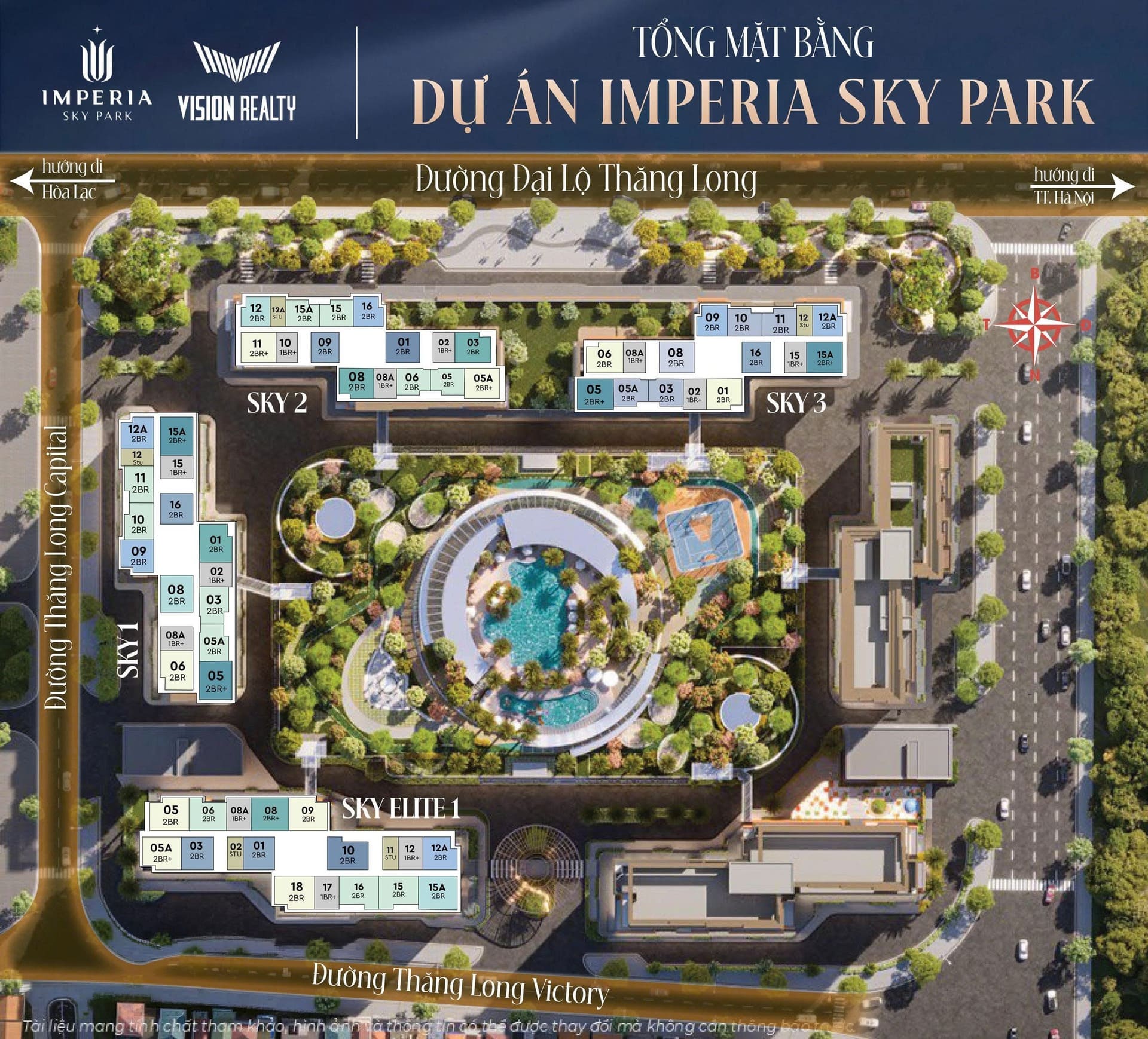 Vị trí toà S3 Imperia Sky Park Nam An Khánh